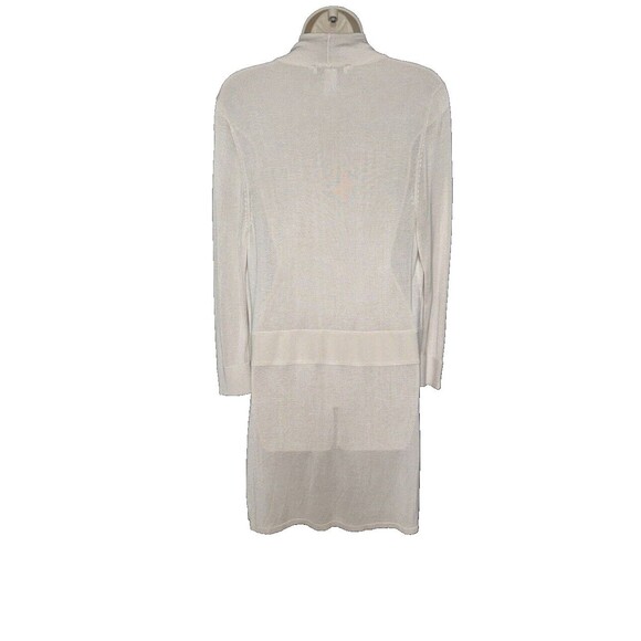 White House Black Market Size Large Cream Cardigan Sweater Open Front - Picture 2 of 9